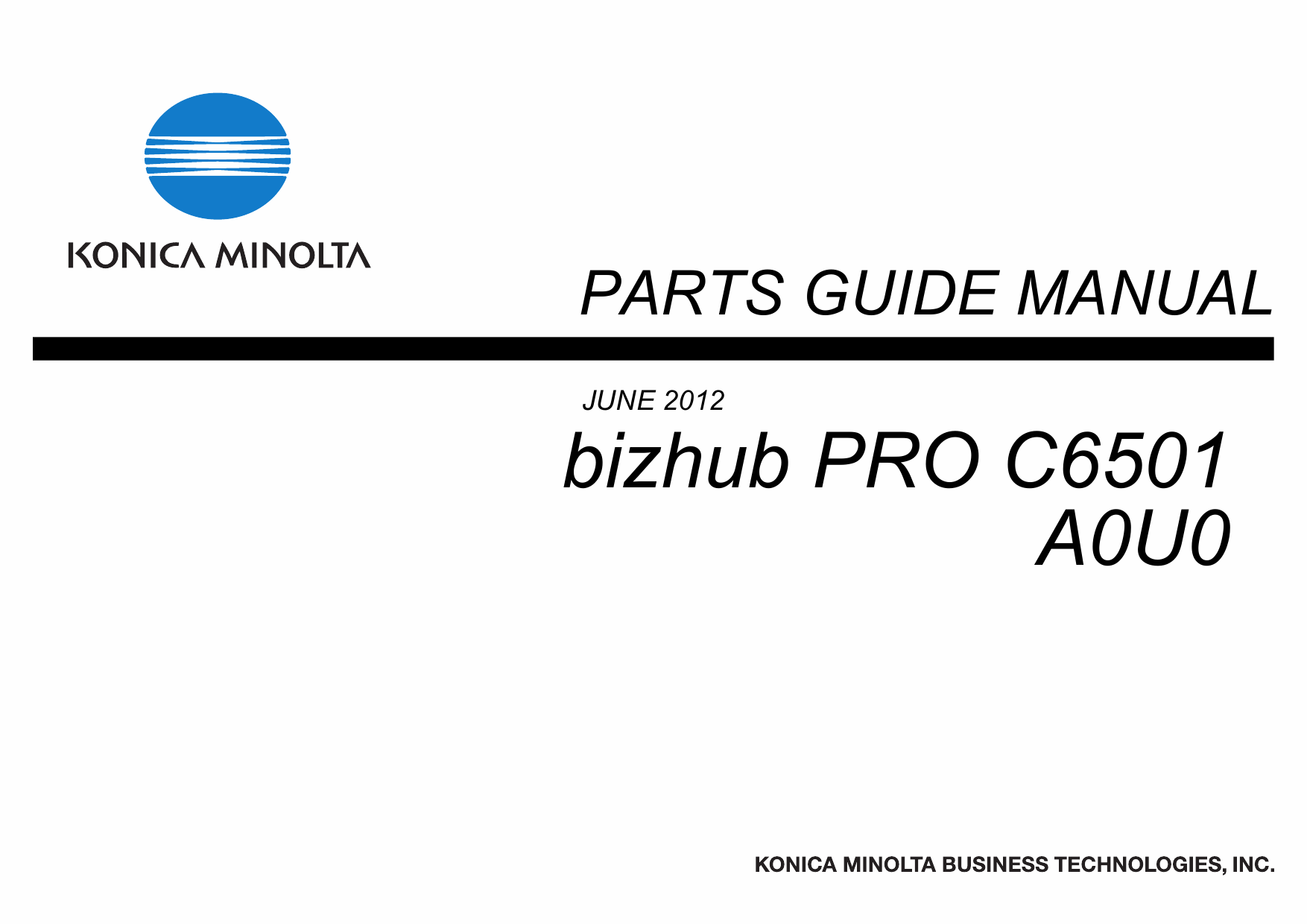 Konica-Minolta bizhub-PRO C6501 Parts Manual-1